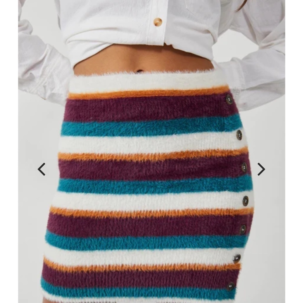 NWT Womens Free People Ciara Sweater Mini in Fig Jam Combo Mini Skirt​​​​​ - Picture 6 of 8